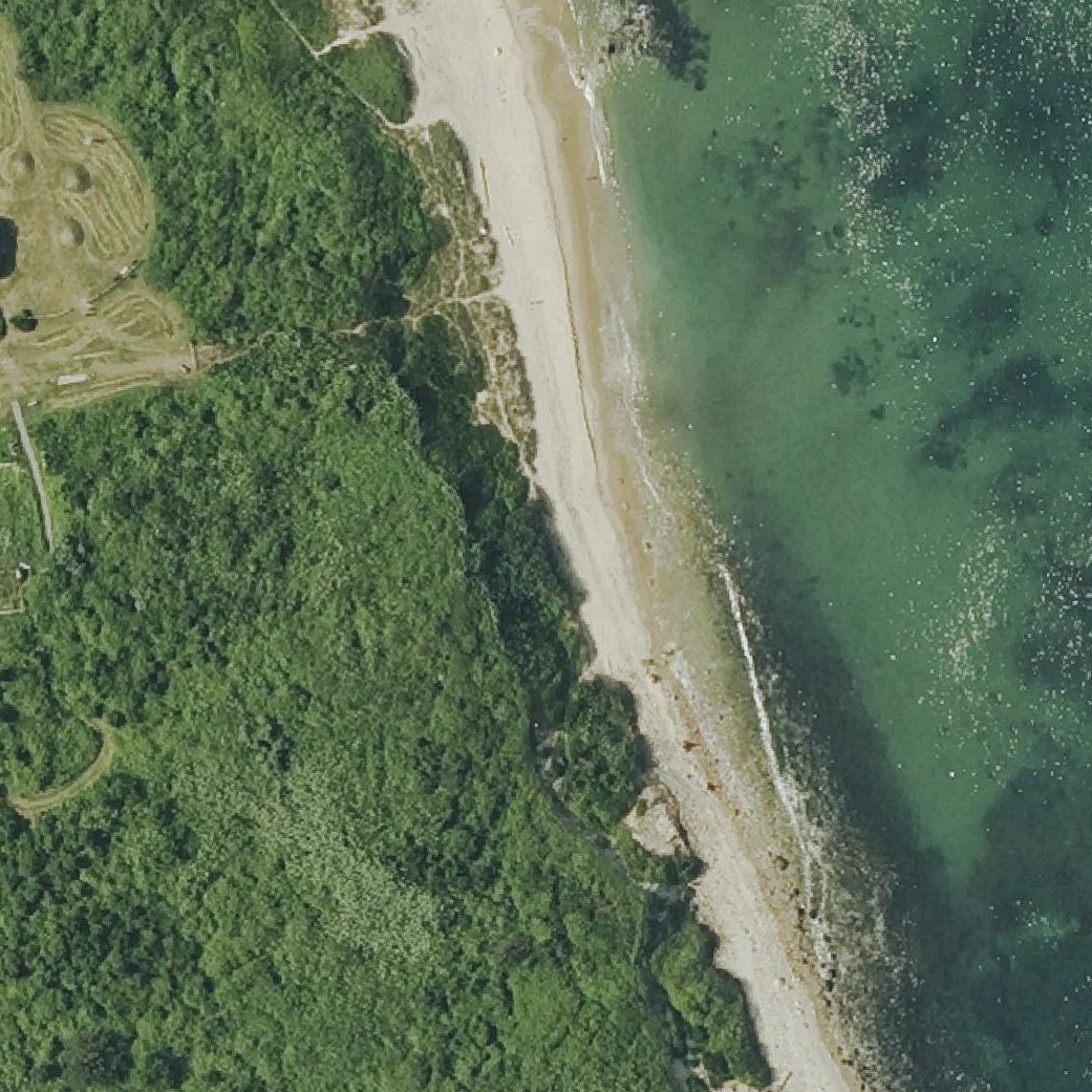 Aerial map of Ballard's Beach