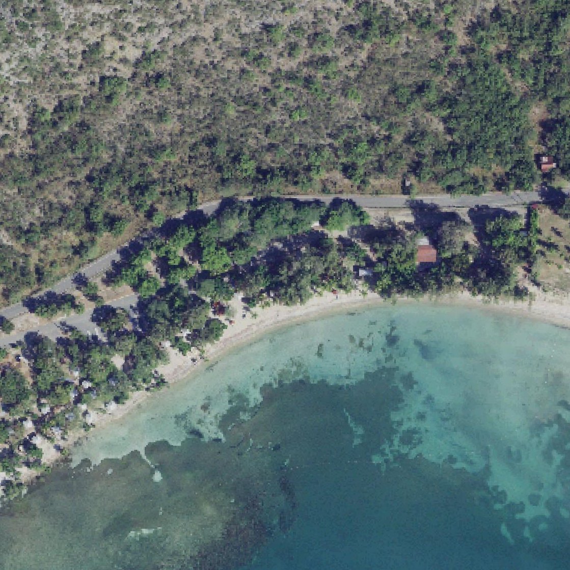 Aerial map of Balneario Caña Gorda