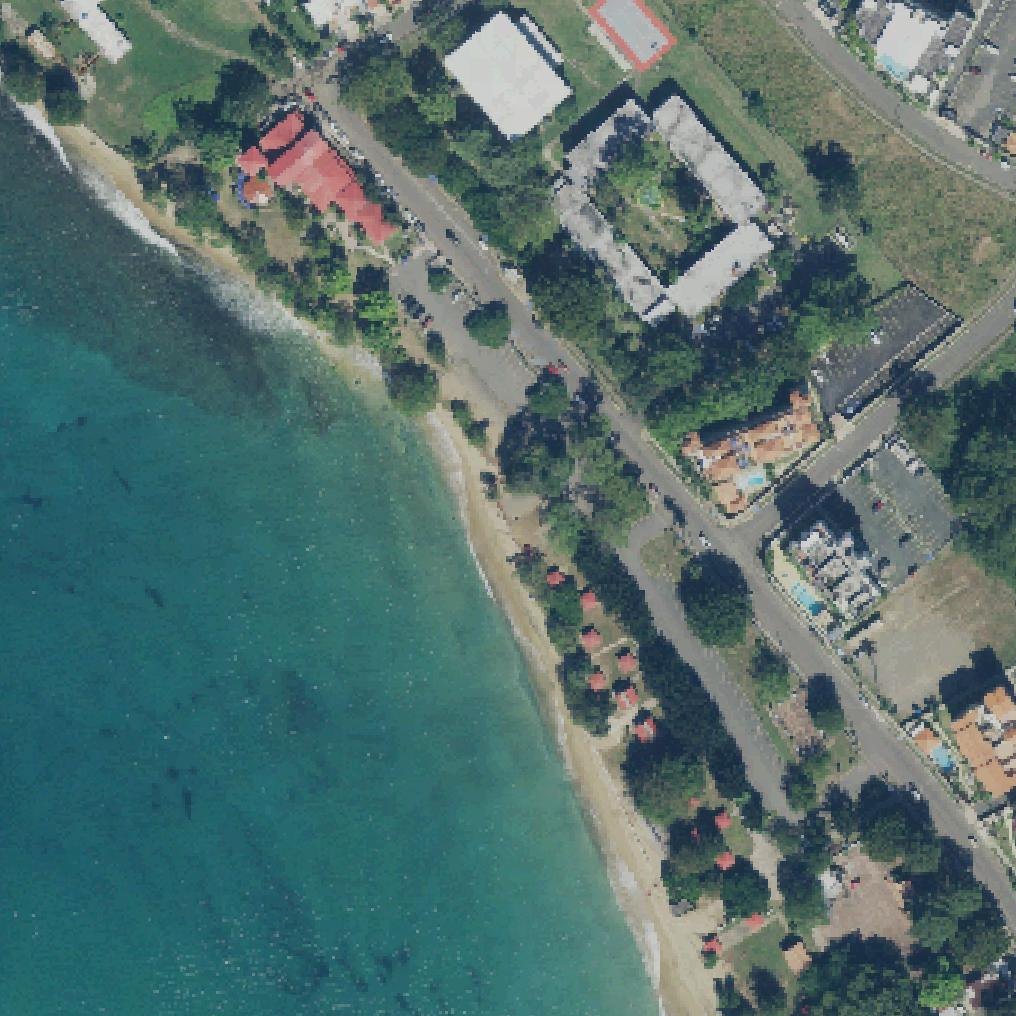 Aerial map of Balneario de Rincón