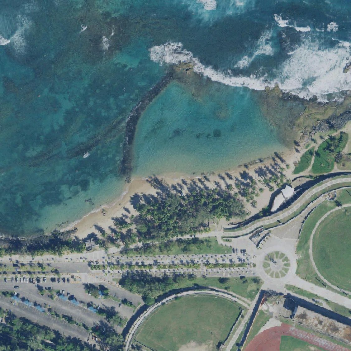 Aerial map of Balneario El Escambrón
