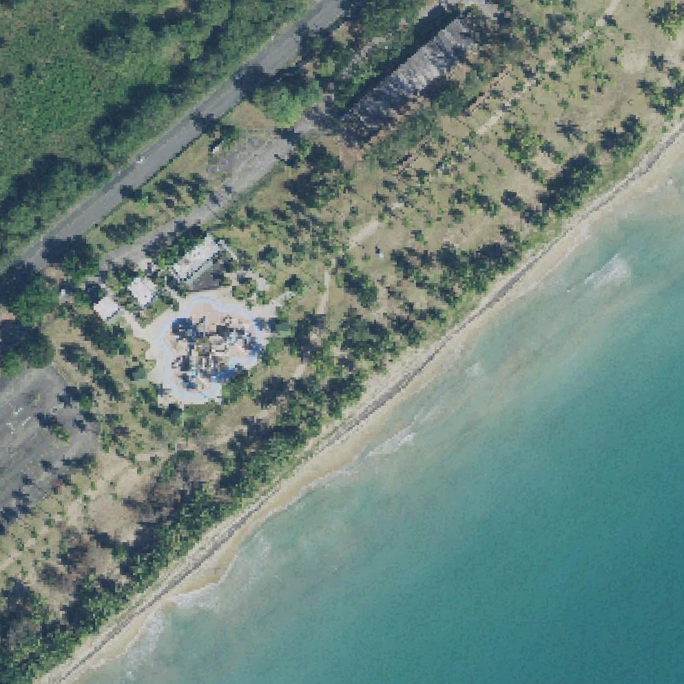 Aerial map of Balneario Público de Humacao