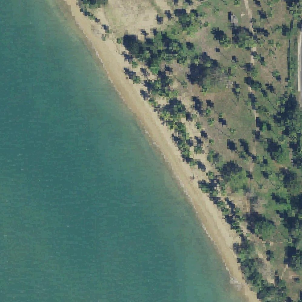 Aerial map of Balneario Tres Hermanos