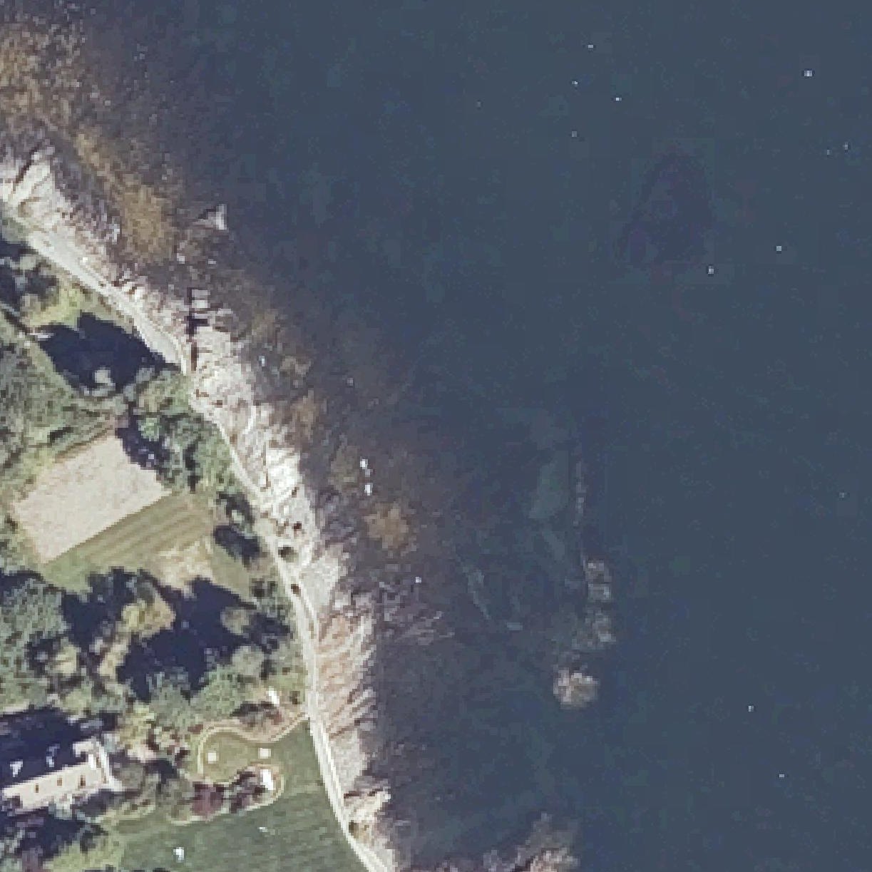 Aerial map of Bar Harbor Shore path