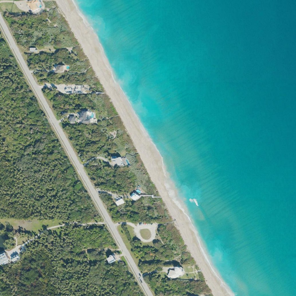 Aerial map of Barefoot Bay Beach