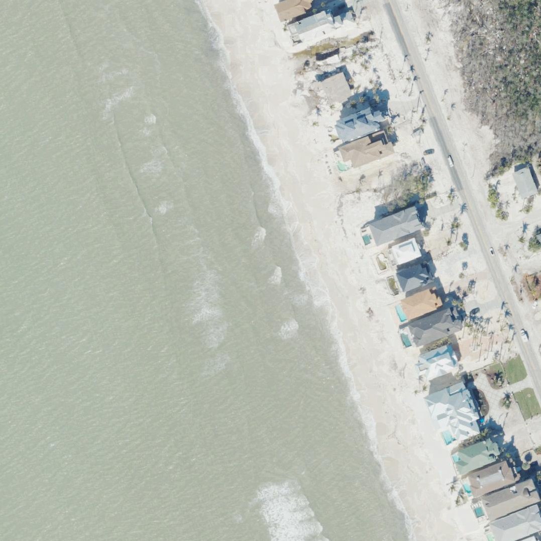Aerial map of Barefoot beach Bonita Springs,FL