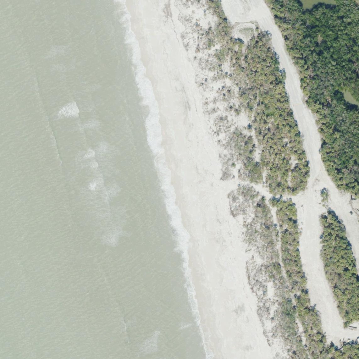 Aerial map of Barefoot Beach County Preserve