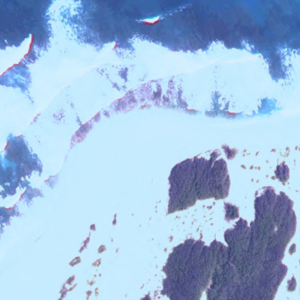 Aerial map of Barking Sands Beach