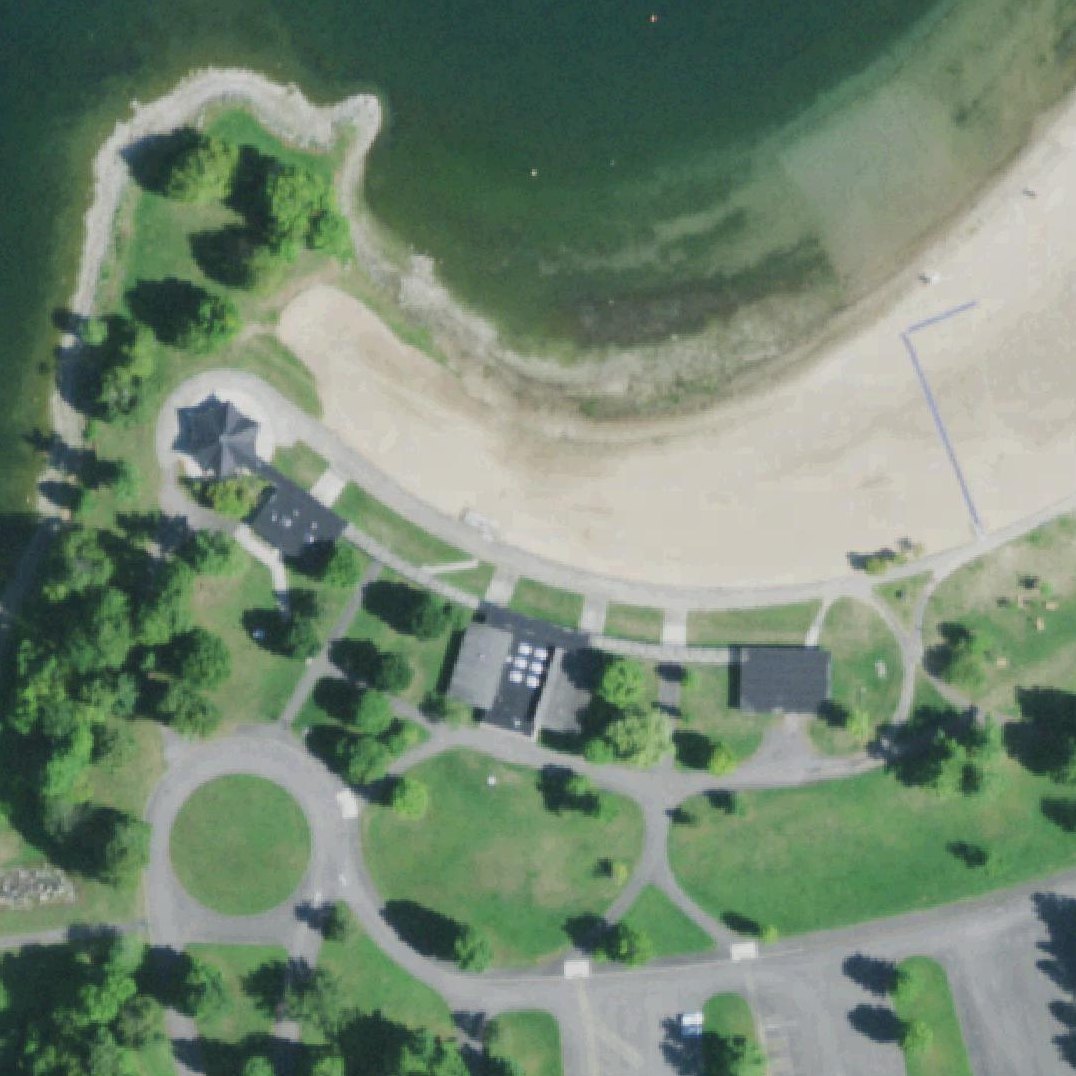 Aerial map of Barnhart Island Beach