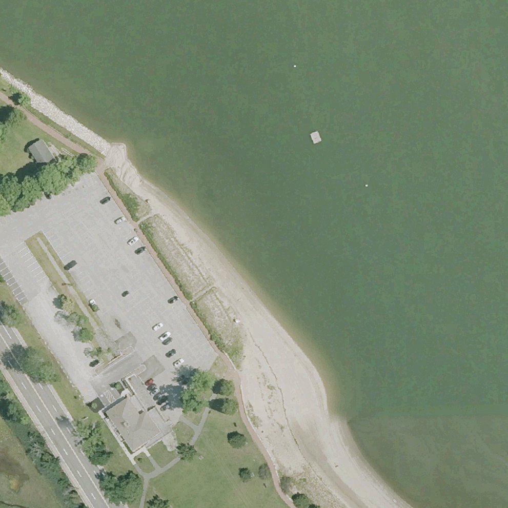 Aerial map of Bathing Beach