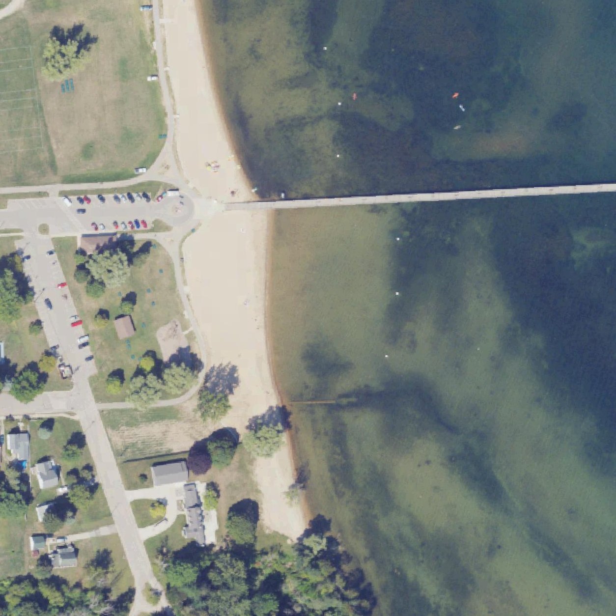 Aerial map of Bathing Beach Park
