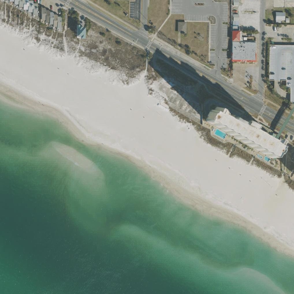 Aerial map of Bay county public beach access 70