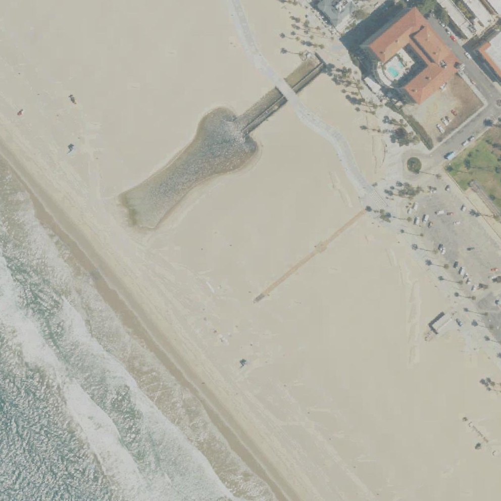Aerial map of Bay Street Beach