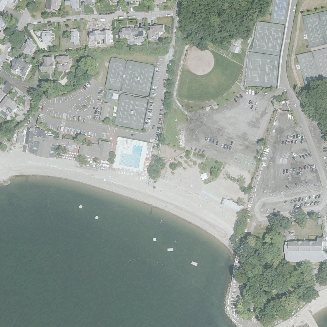 Aerial map of Bayley Beach