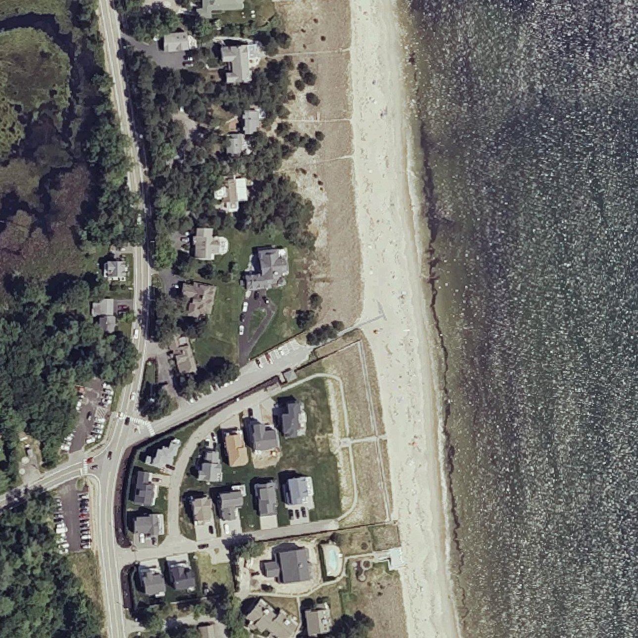 Aerial map of Bayview Beach