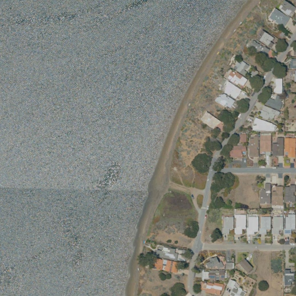 Aerial map of Baywood Park Beach