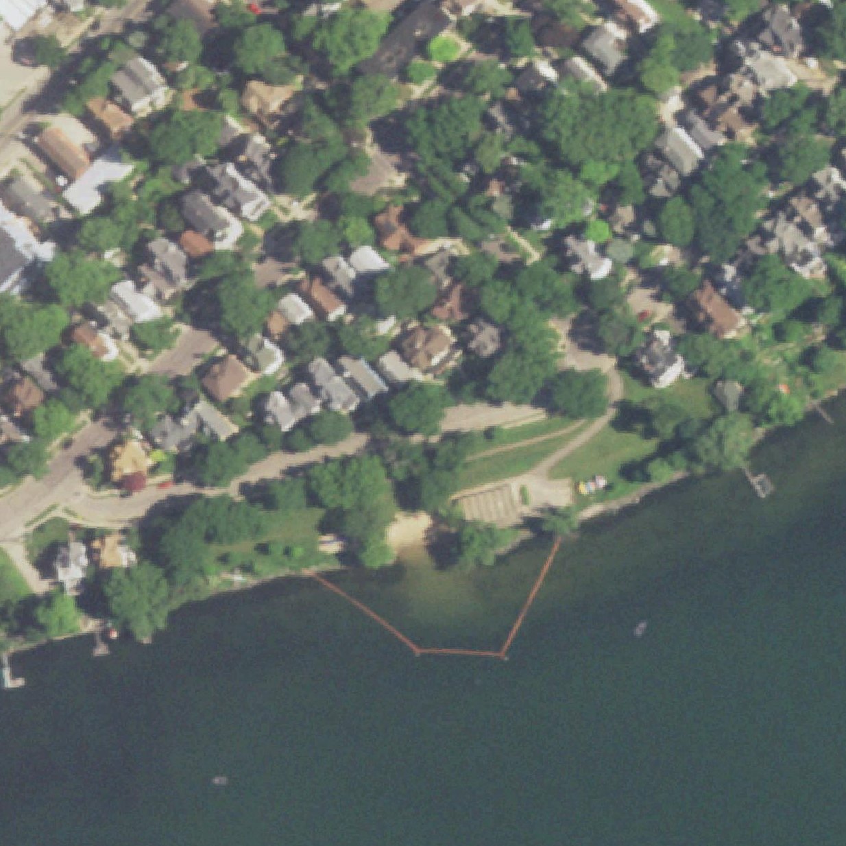 Aerial map of BB Clarke Beach
