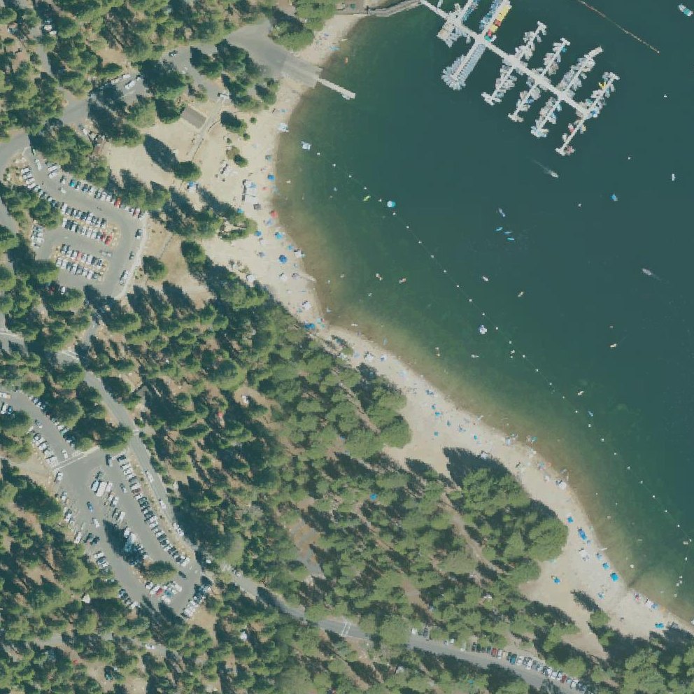 Aerial map of Beach 1