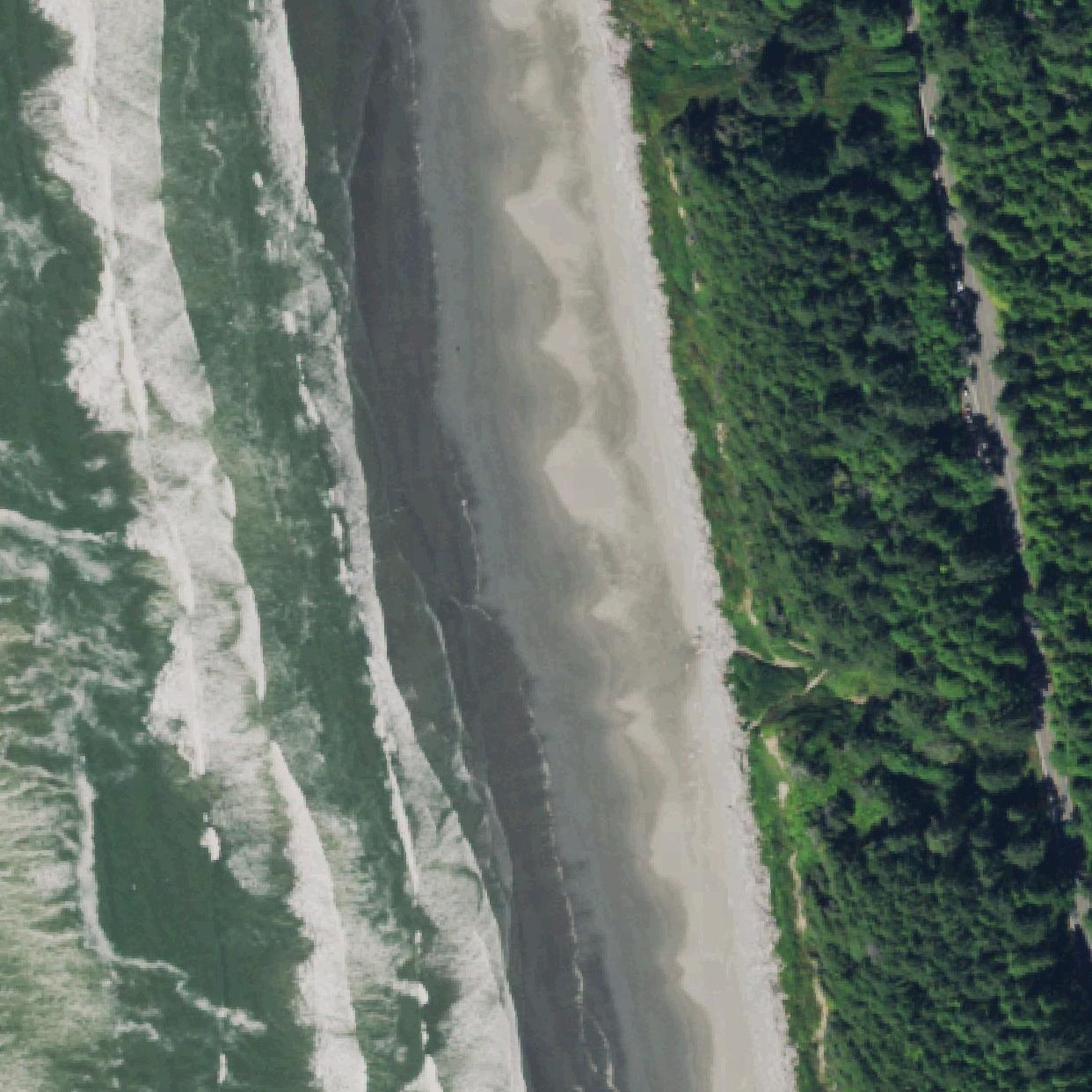 Aerial map of Beach 1