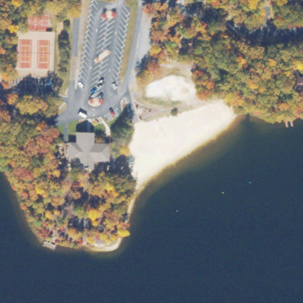Aerial map of Beach 1