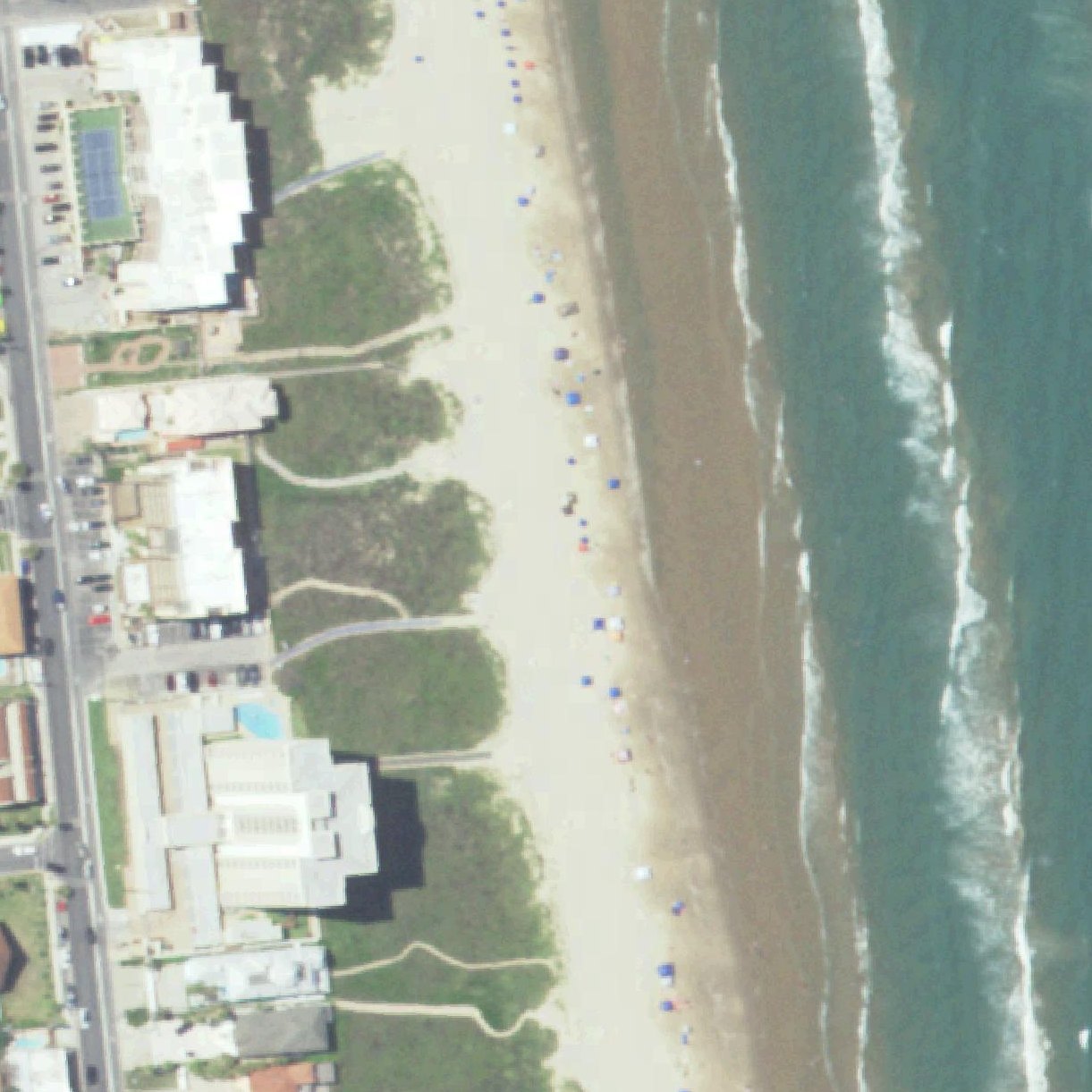Aerial map of Beach Access #15 Poinsettia Circle