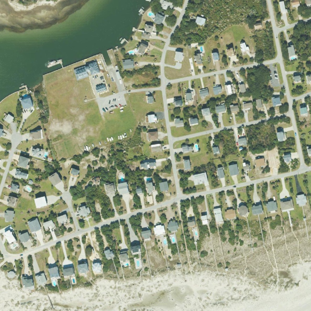 Aerial map of Beach Access Inlet And Channel Drives