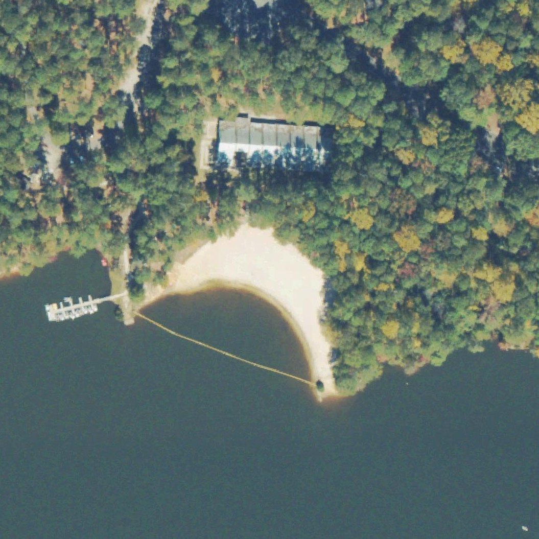 Aerial map of Beach at Fort Yargo Lake