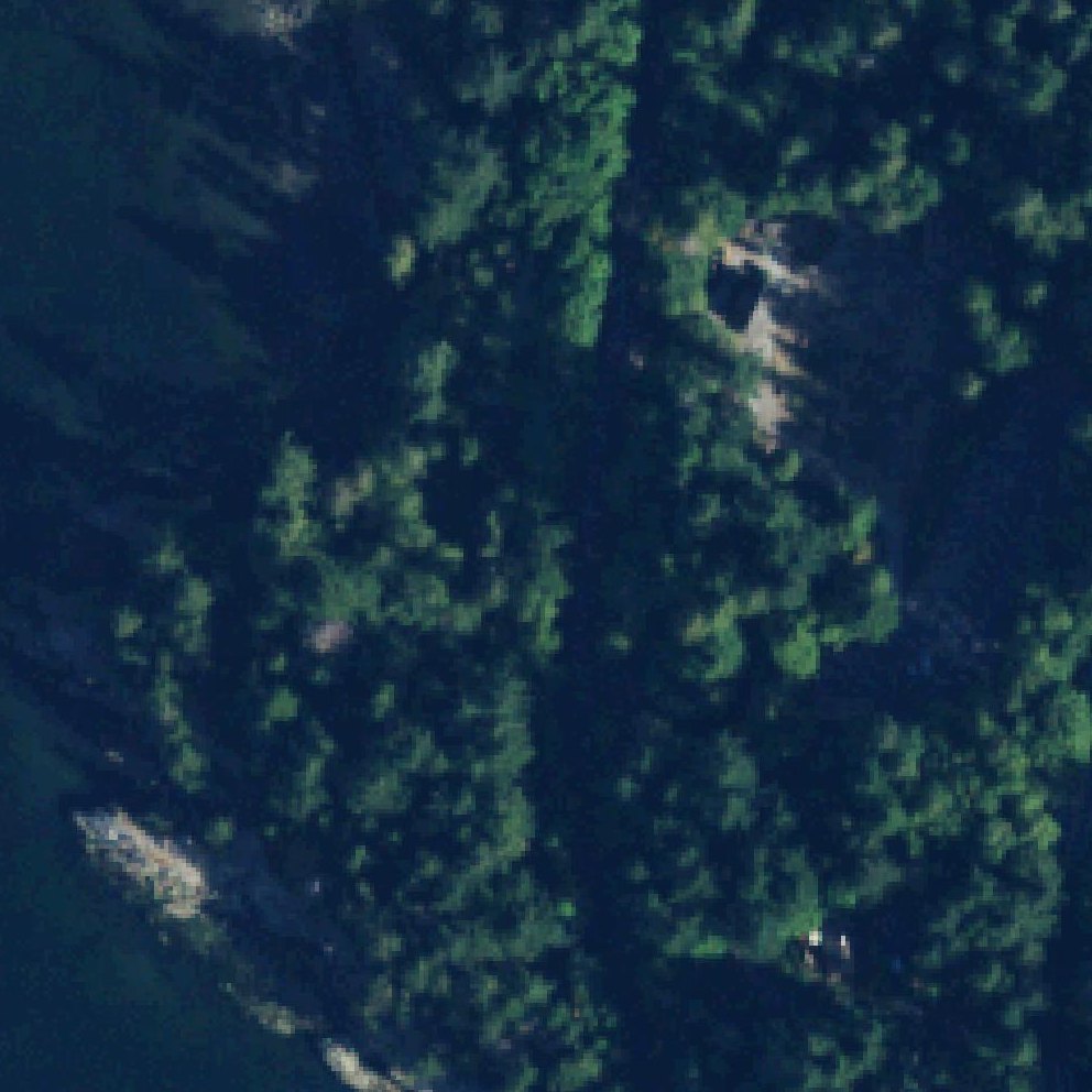Aerial map of Beach at Larrabee State Park
