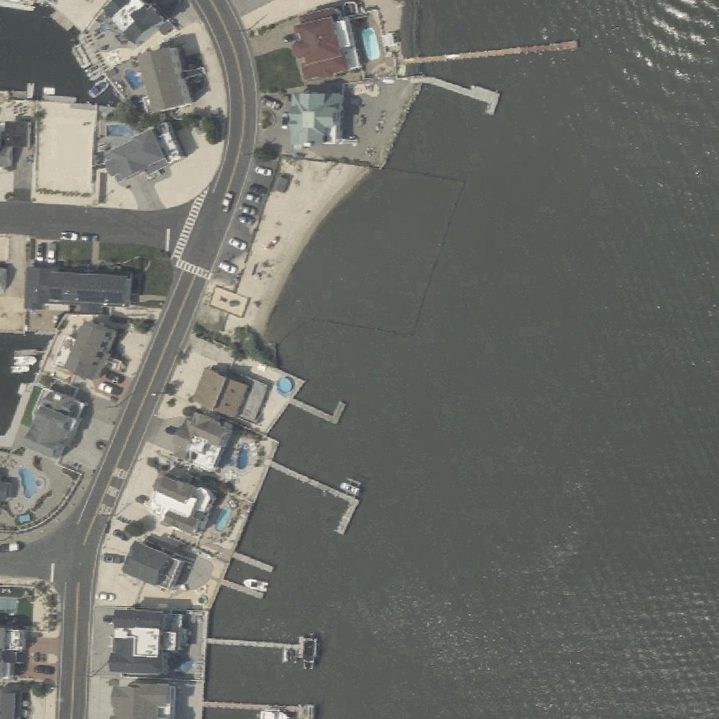 Aerial map of Beach Haven West Bay Beach