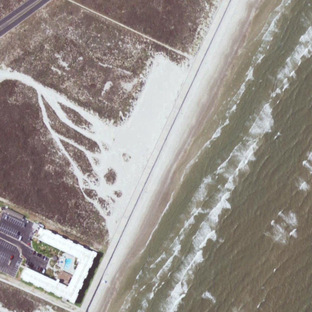Aerial map of Beach Marker 220 Corpus Christi