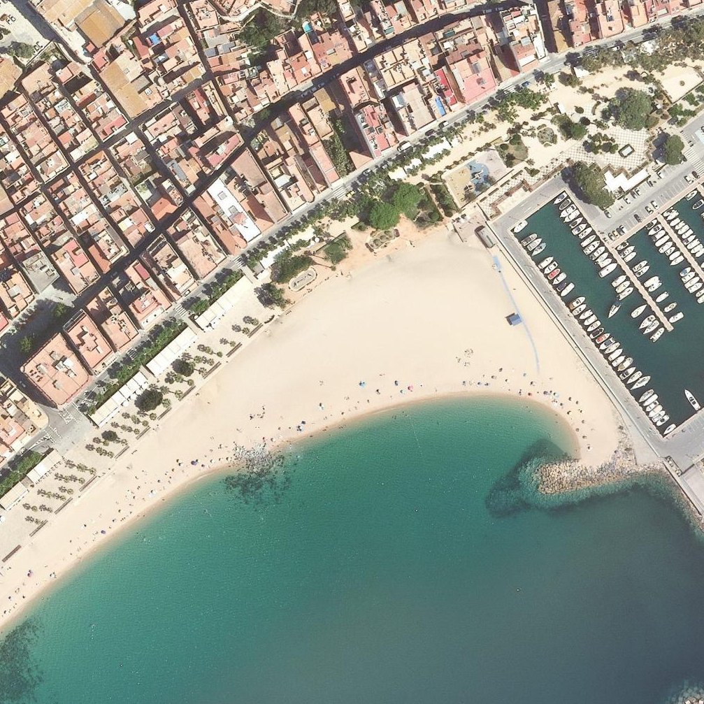 Aerial map of Beach of Blanes