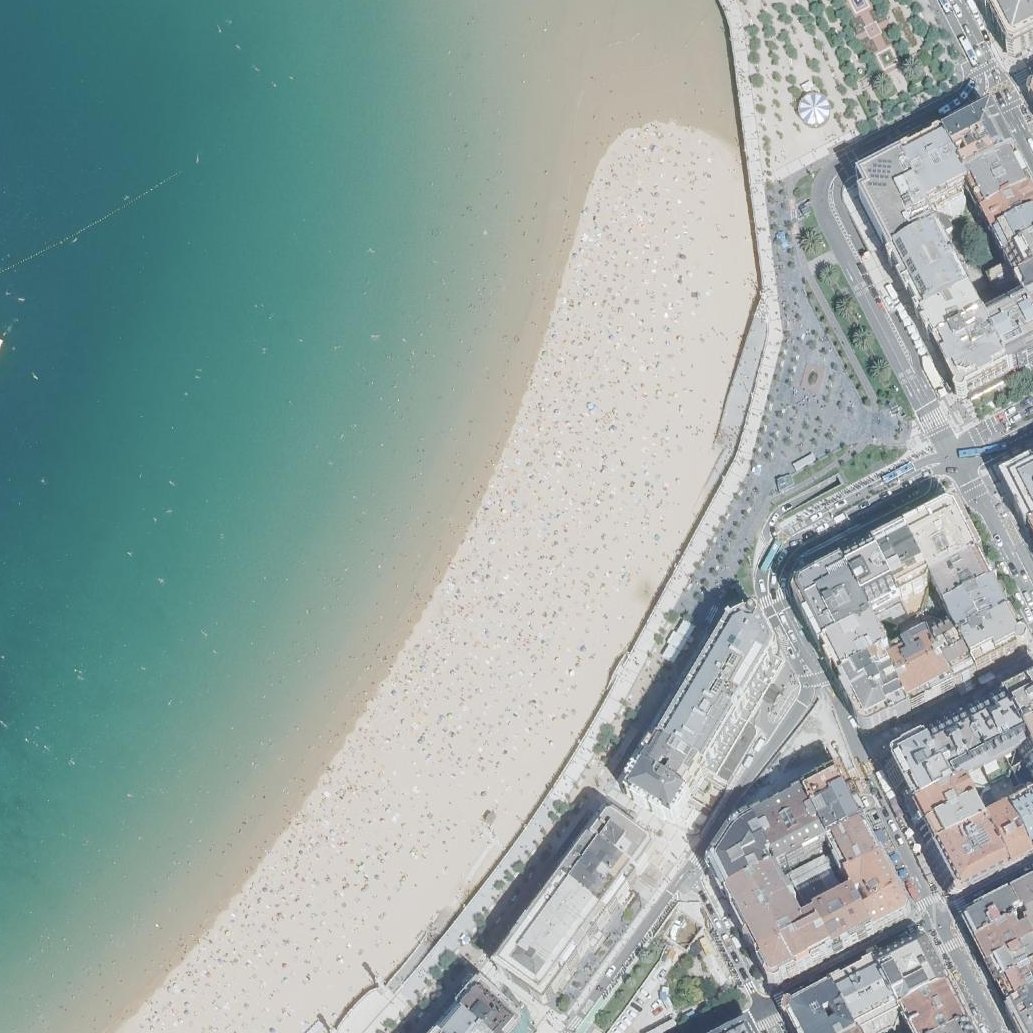 Aerial map of Beach of La Concha