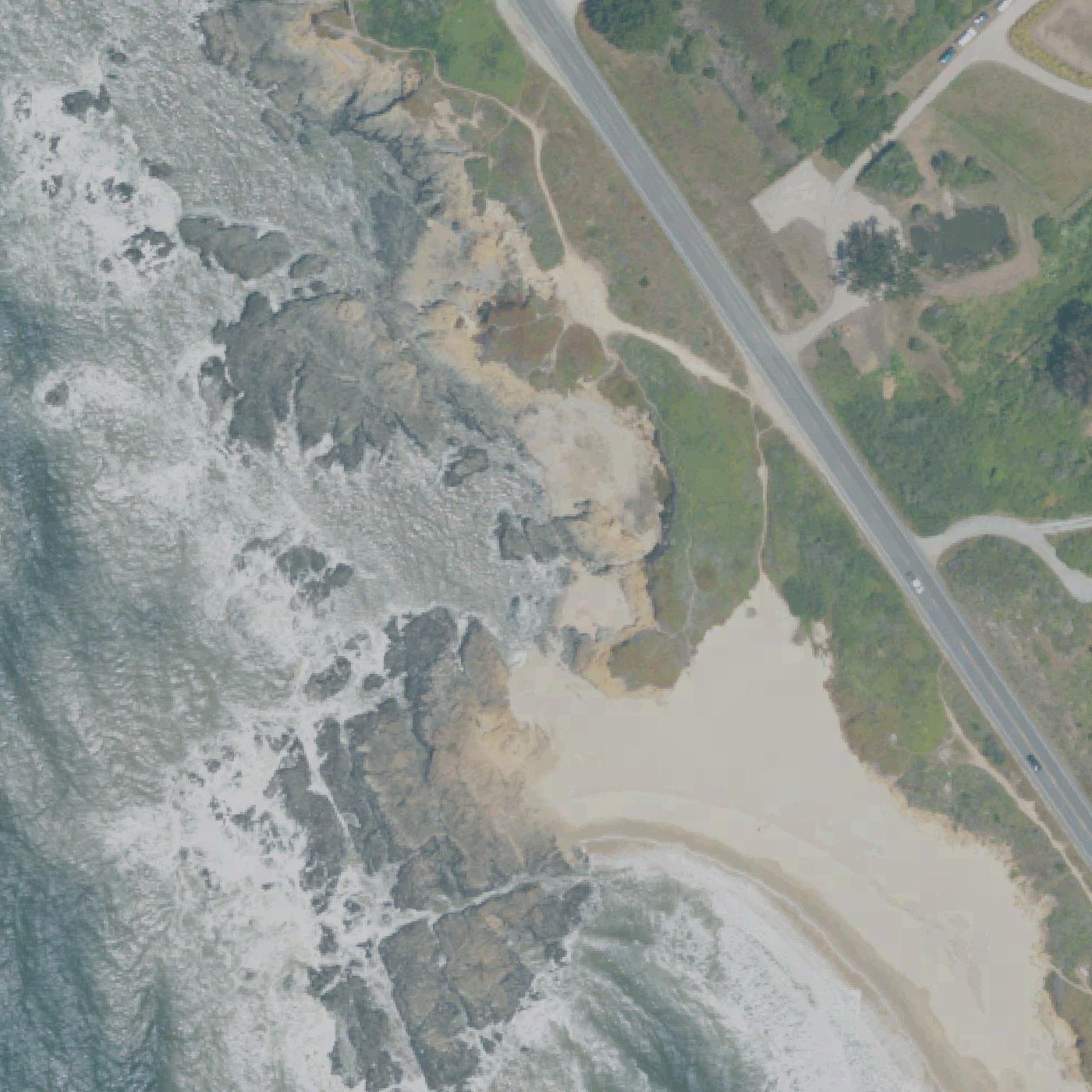 Aerial map of Bean Hollow State Beach