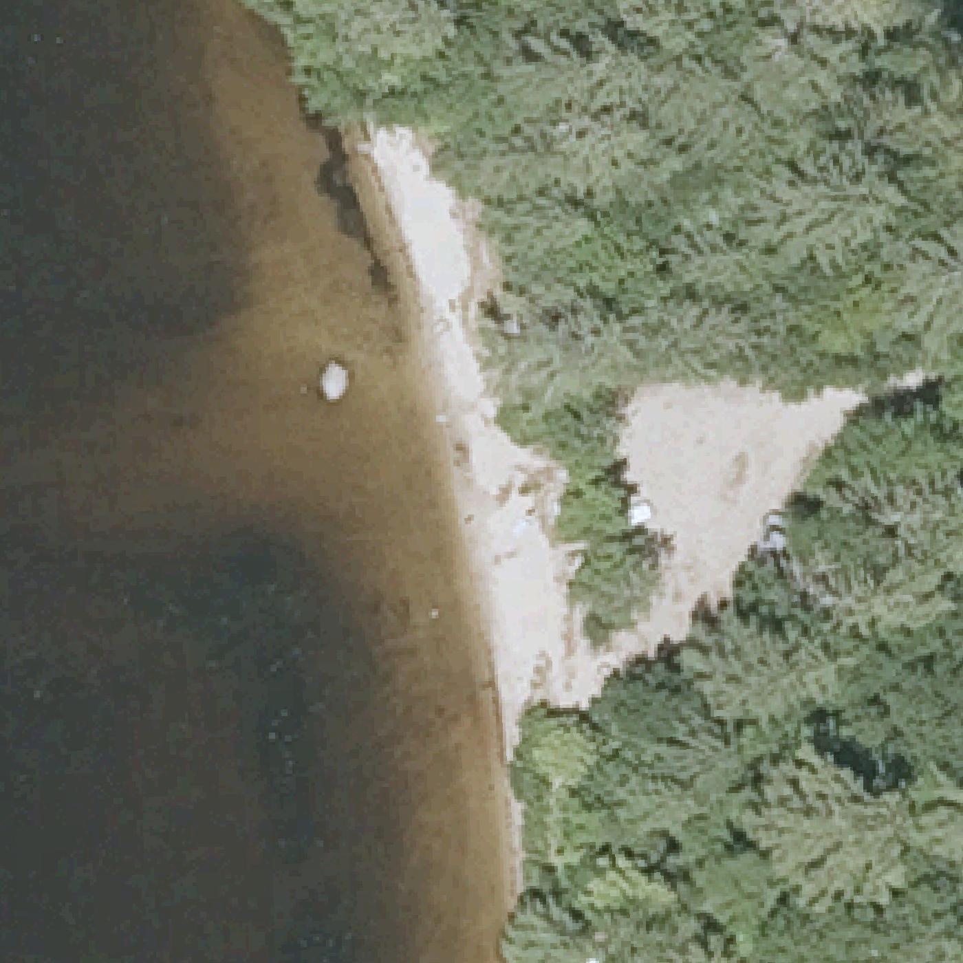 Aerial map of Bearcamp Beach