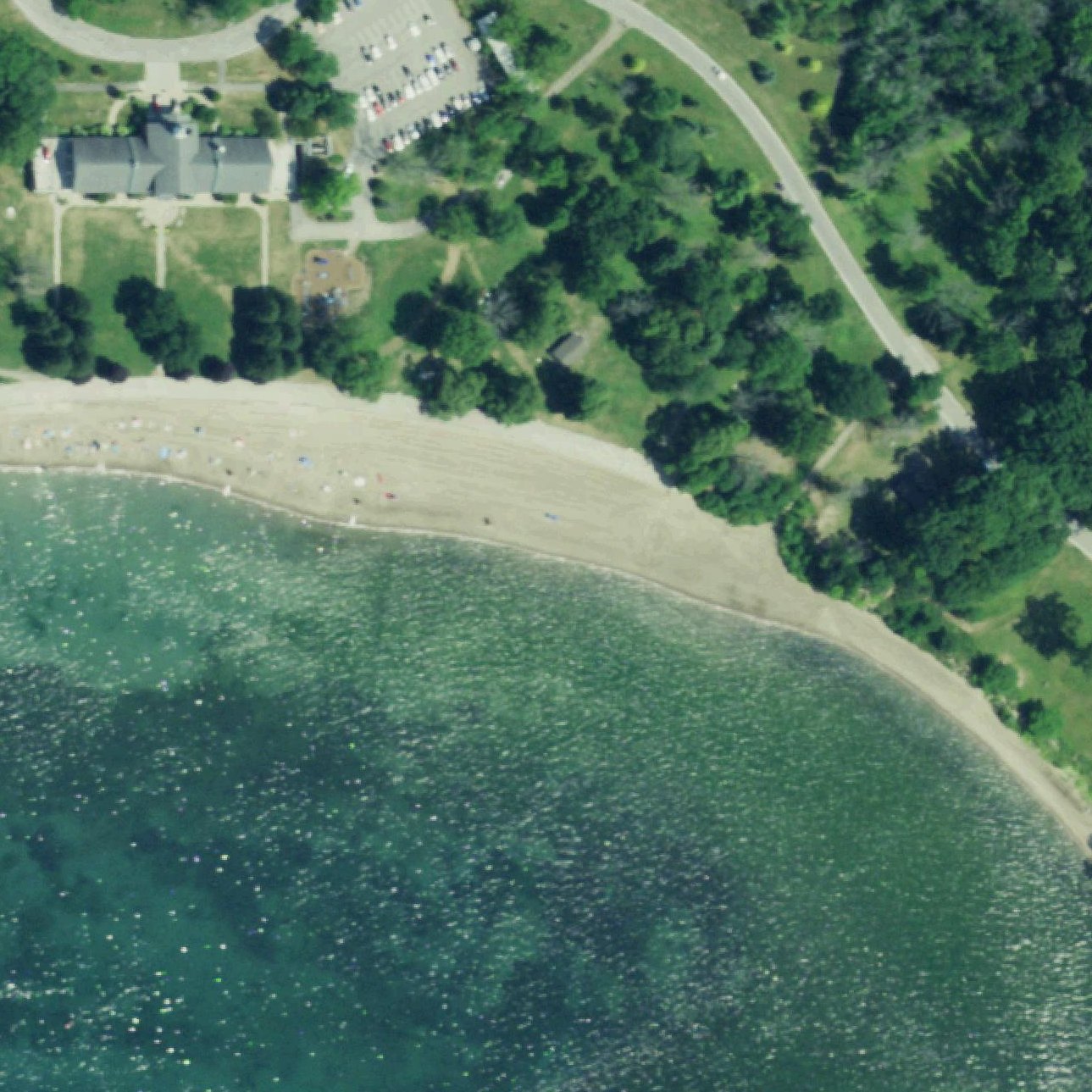 Aerial map of Beaver Island Beach