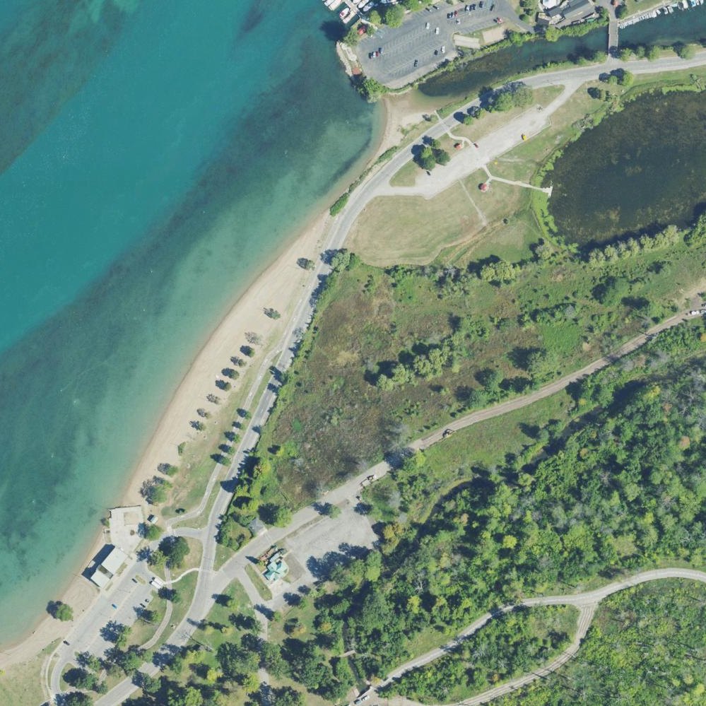 Aerial map of Belle Isle Beach