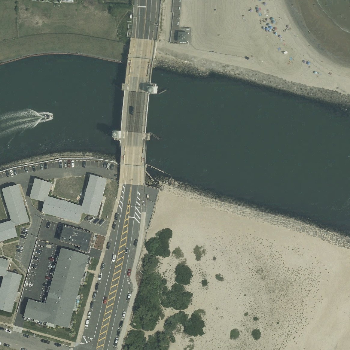Aerial map of Belmar's Natural Beach Area