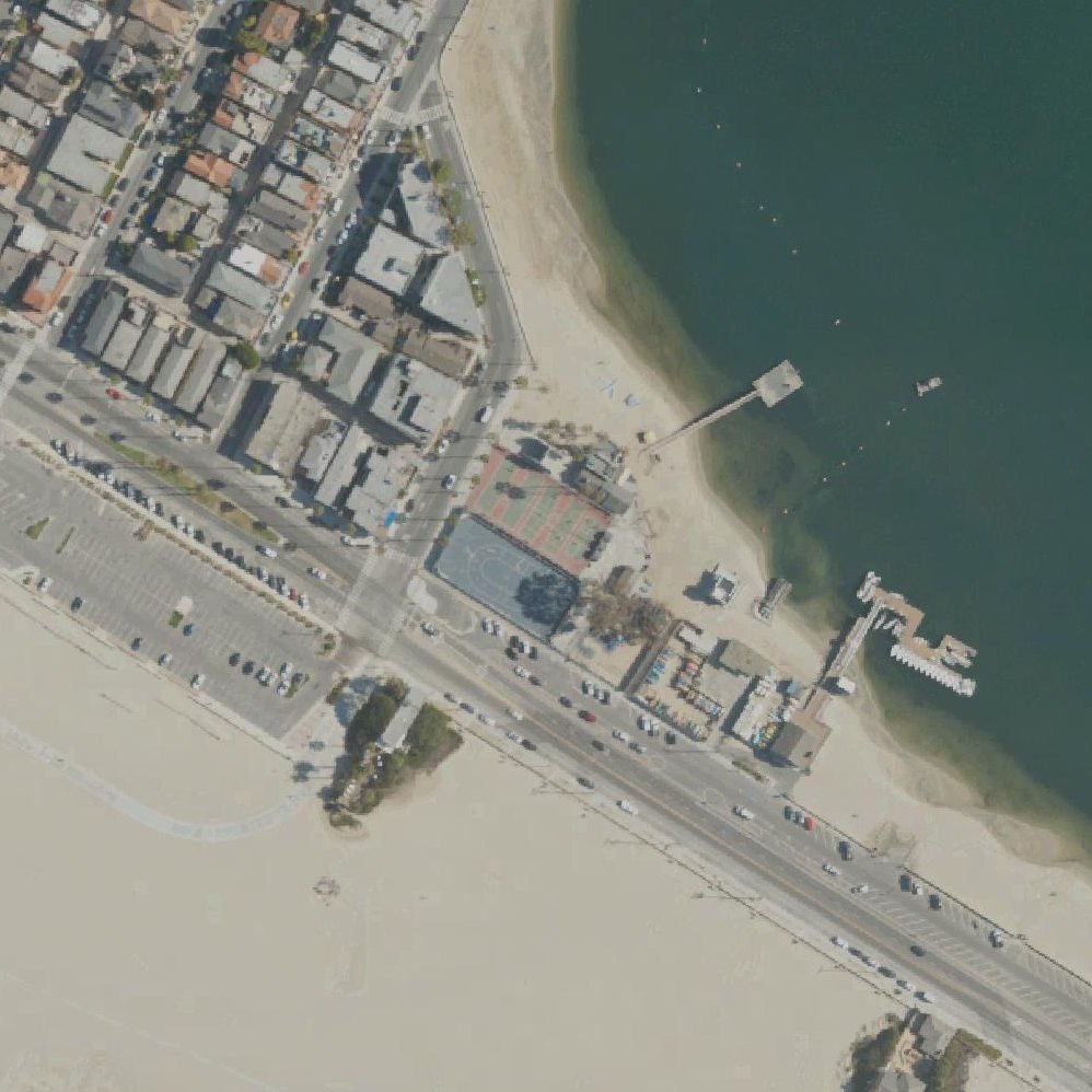 Aerial map of Belmont Shore Handball Courts