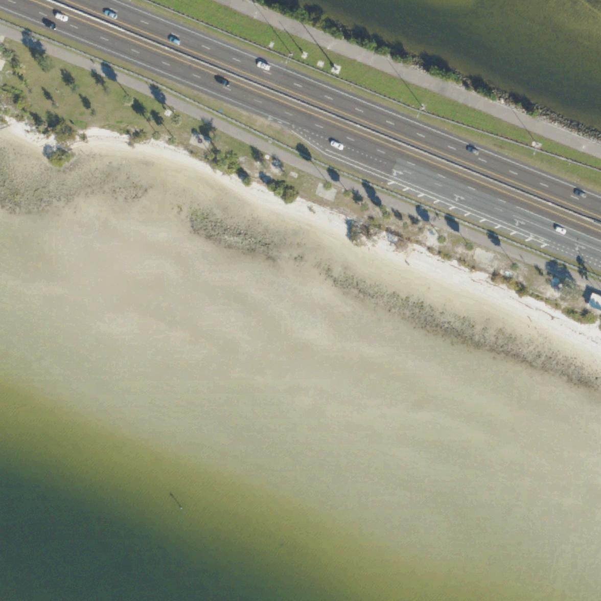 Aerial map of Ben T Davis Beach
