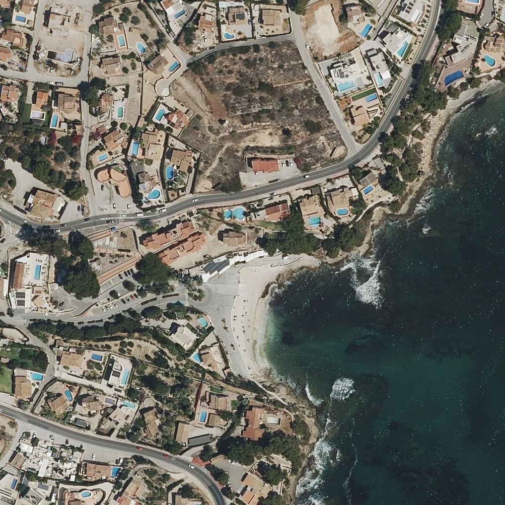 Aerial map of Benissa Playa