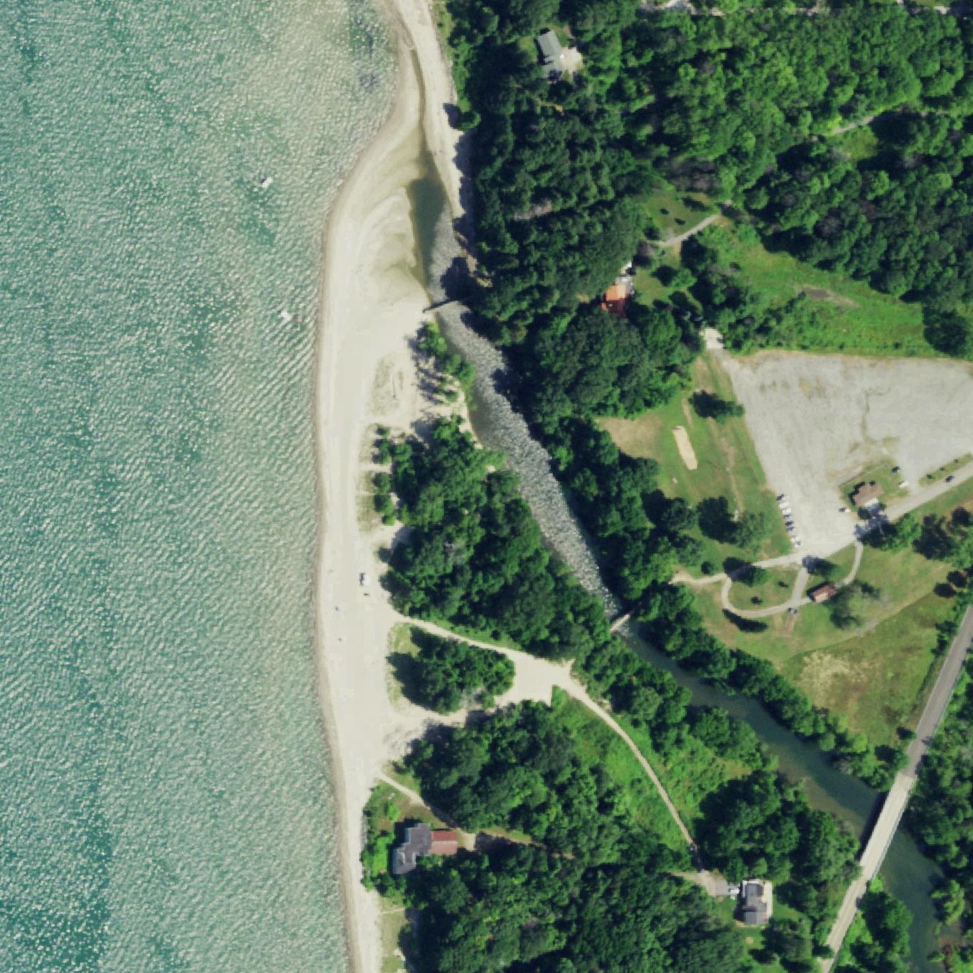 Aerial map of Bennett Beach
