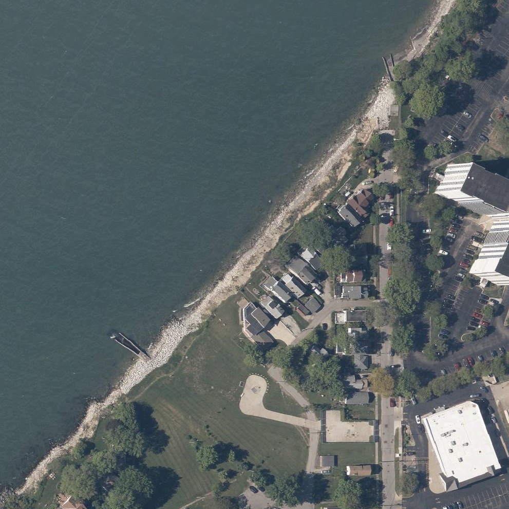 Aerial map of Beulah Park Beach