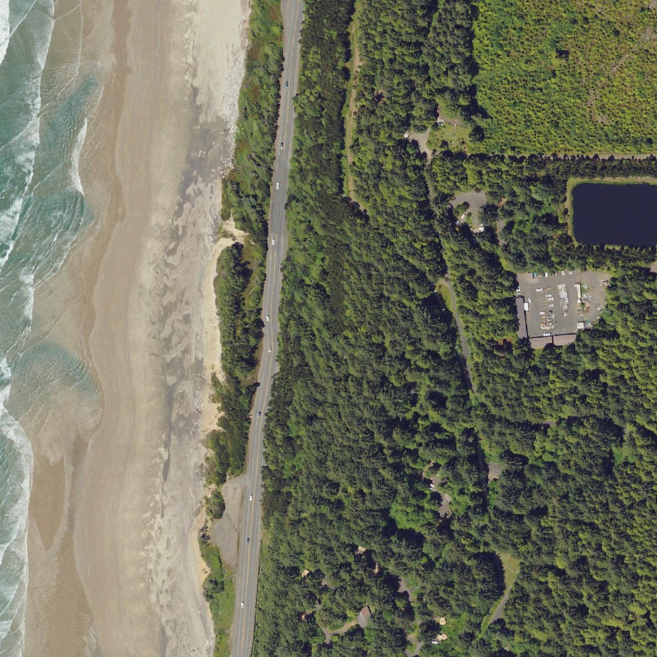 Aerial map of Beverly Beach State Park