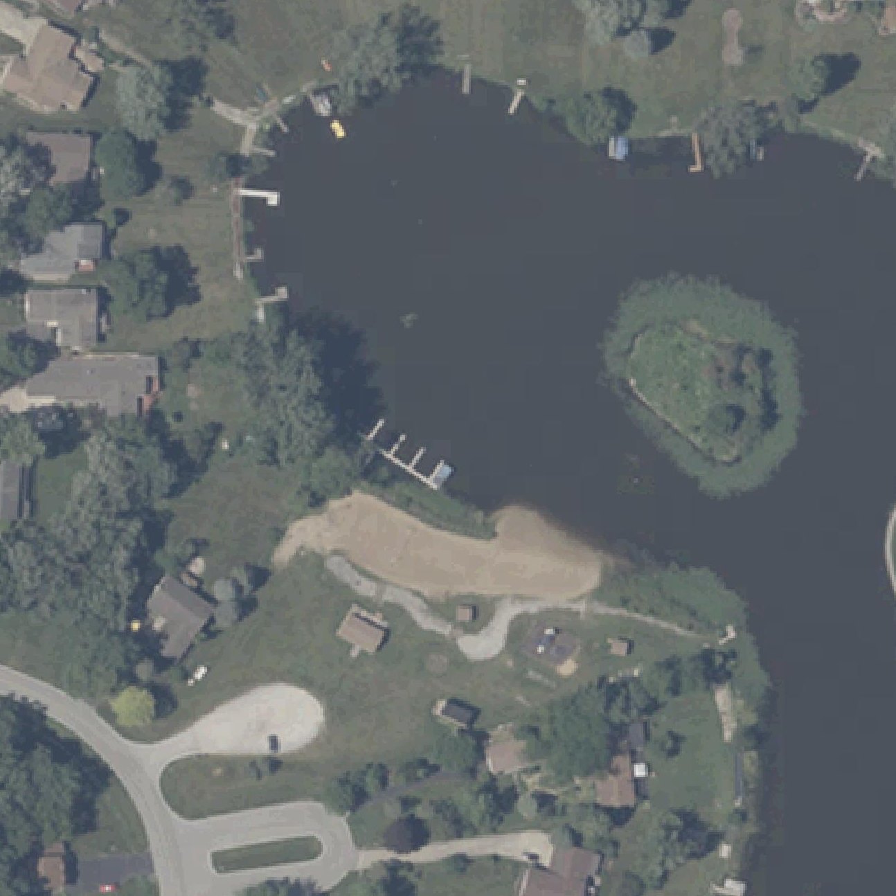 Aerial map of Big Bass Beach