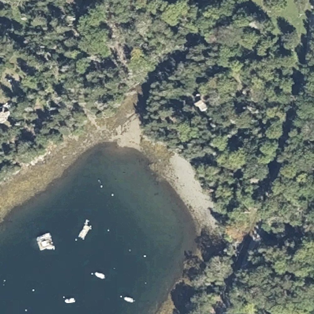 Aerial map of Big Tree Beach