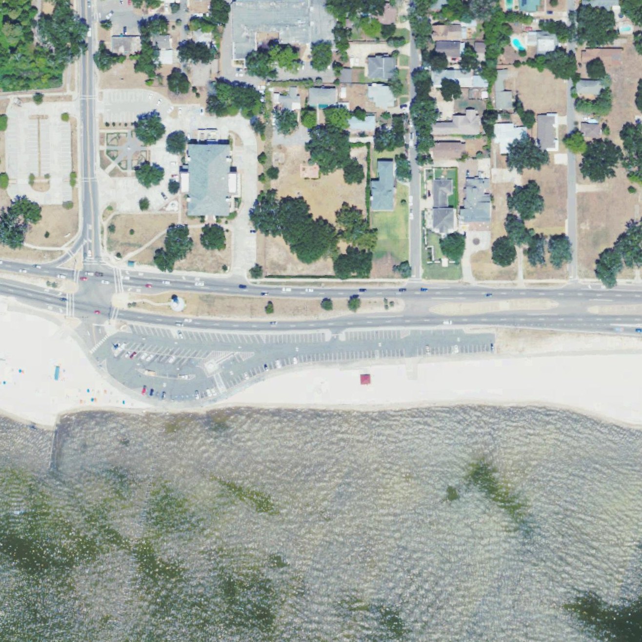 Aerial map of Biloxi Beach