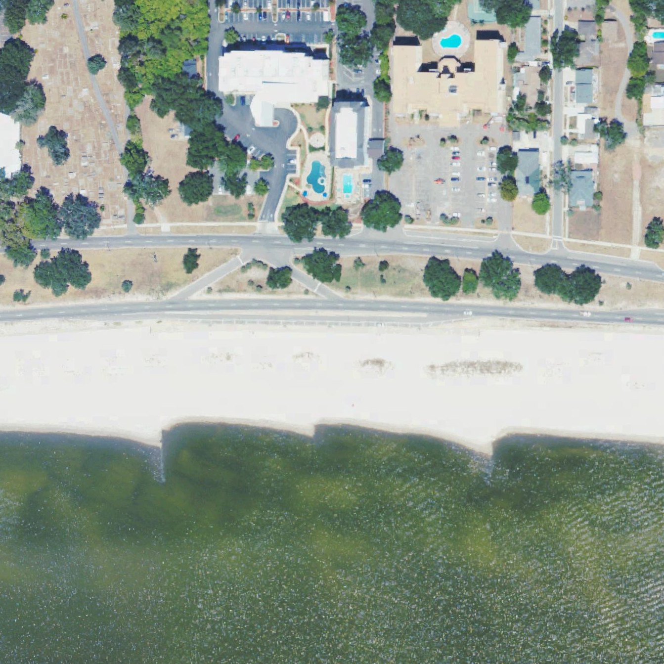 Aerial map of Biloxi Public Beach