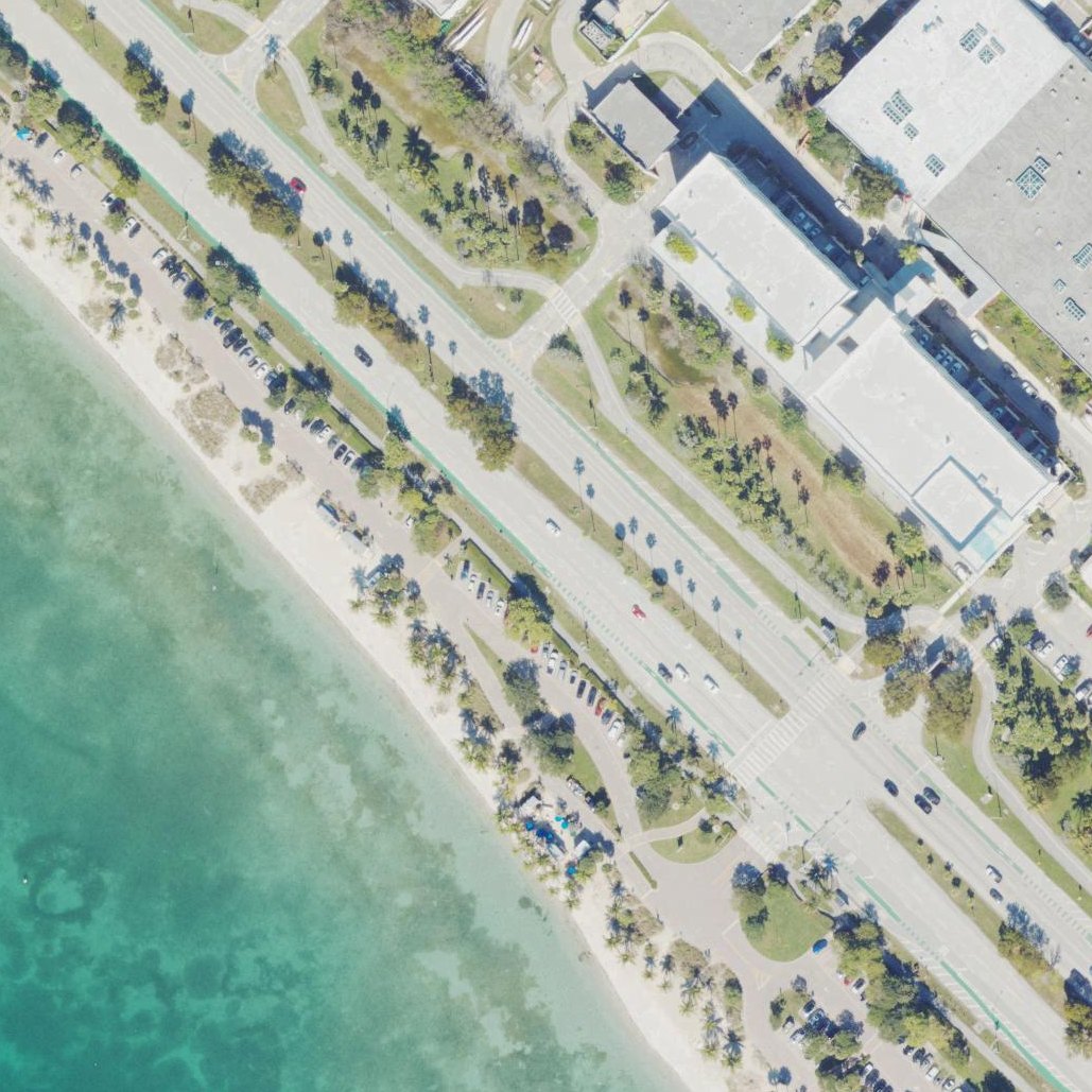 Aerial map of Biscayne Dog Friendly Beach