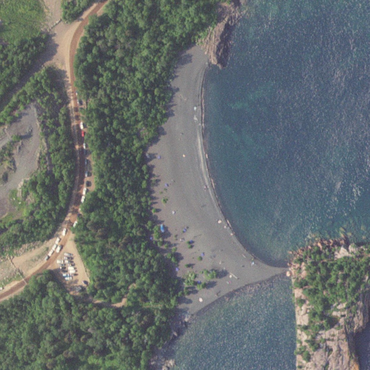 Aerial map of Black Beach