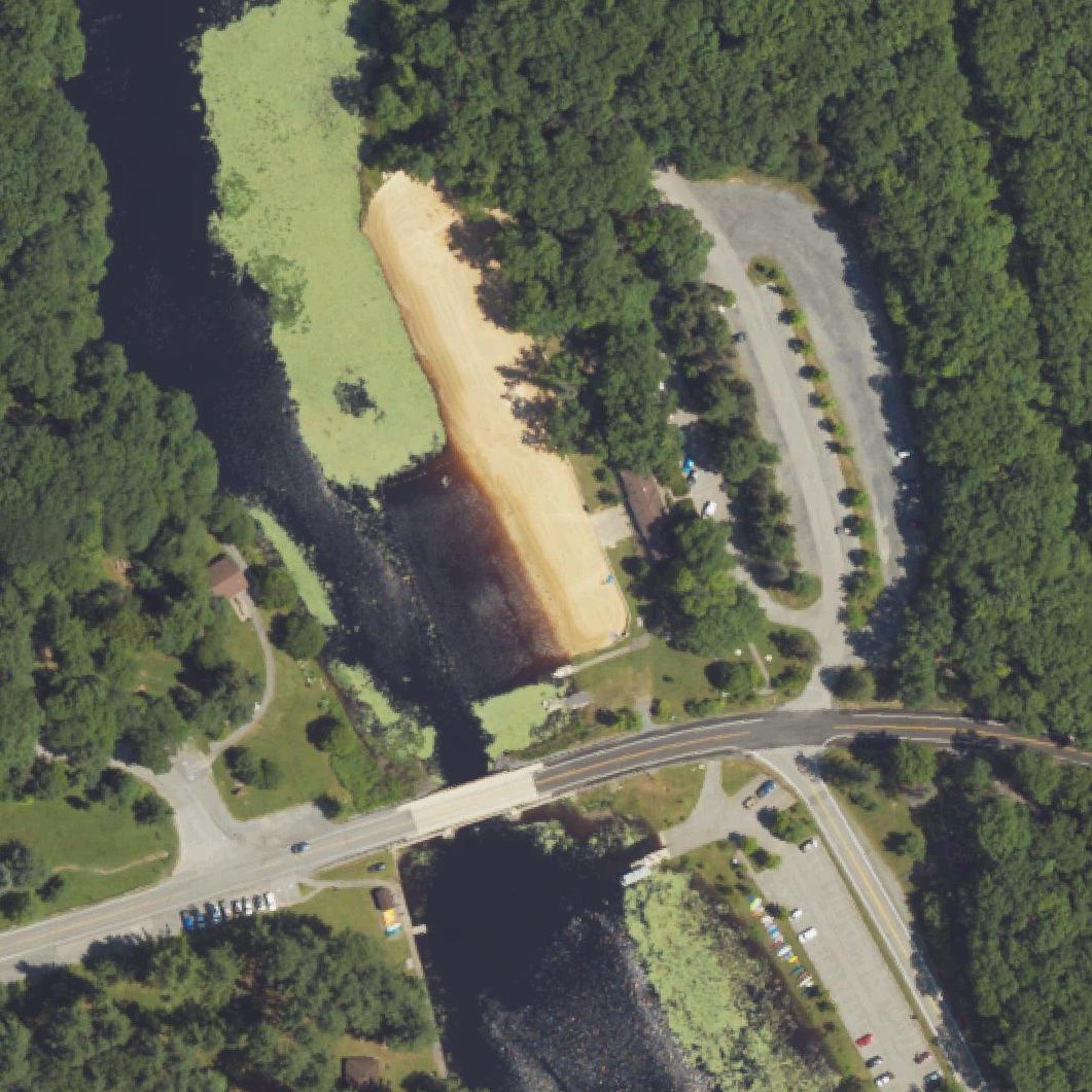 Aerial map of Black Moshannon Beach