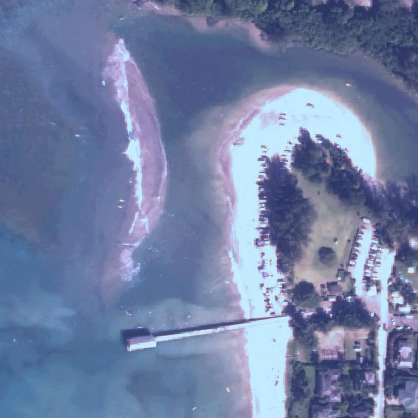 Aerial map of Black Pot Beach